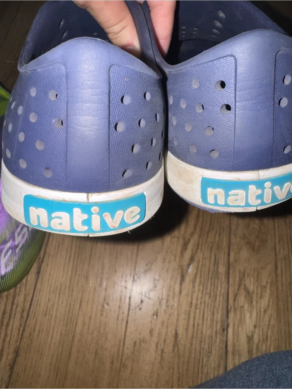 Native JEFFERSON J5 Slip-On Sneakers in Navy with White Toe Cap